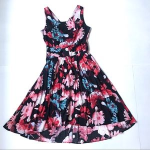 Black & Pink Floral Eva Mendes Dress NY & Co